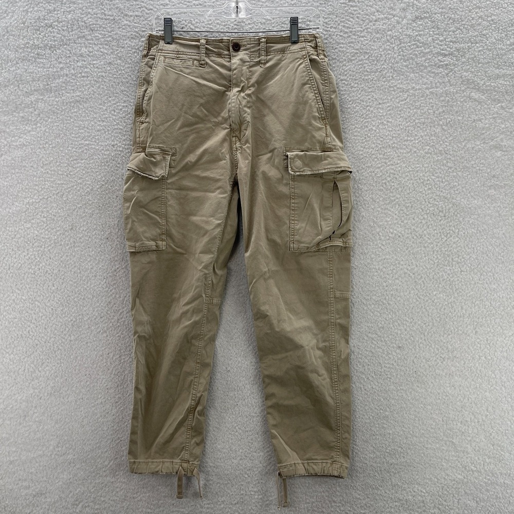 American Eagle Cargo Pants Mens 28x30 Beige Military Paratrooper Gorpcore Y2K